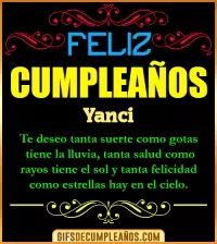 Frases de Cumpleaños Yanci